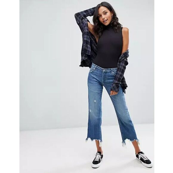 We The Free 'Maggie' Mid-Rise Straight-Leg Jeans                             295 - Picture 1 of 16